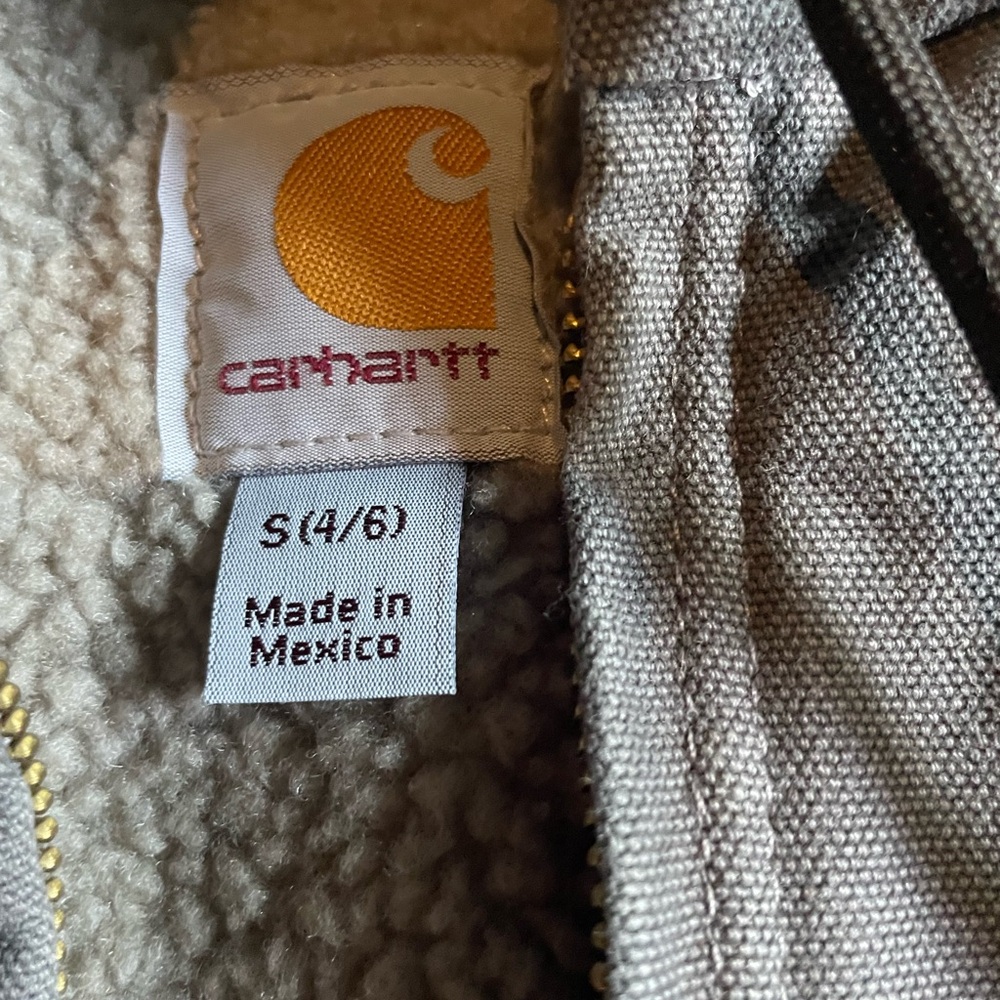 NWOT Carhartt Women's Loose Fit Washed Duck Sherpa Lined Jacket - Picture 7 of 13